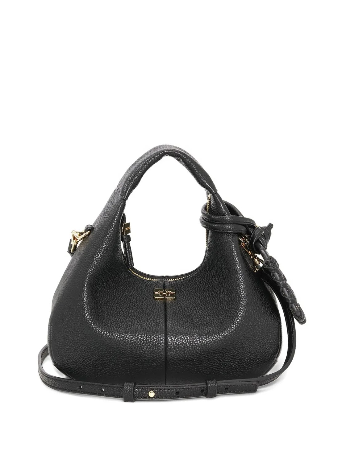 grained knot-detail shoulder bag