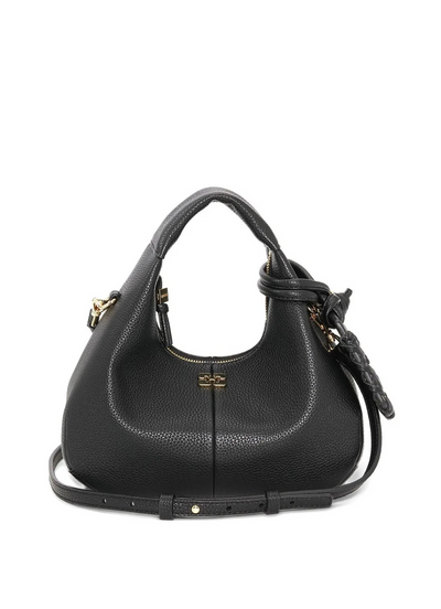 grained knot-detail shoulder bag