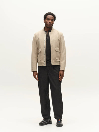 GABmatheo Plain Bomber Jacket