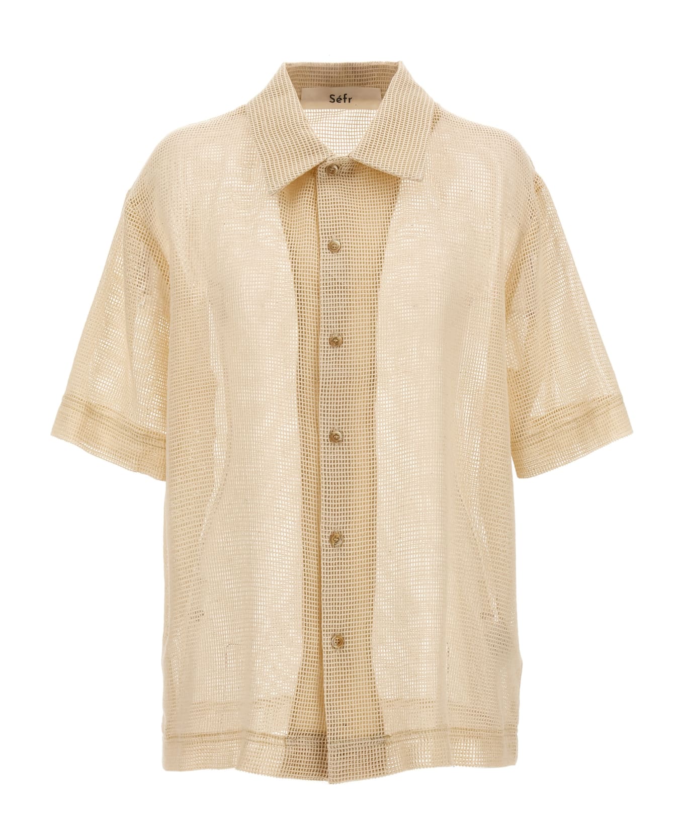 Noam shirt -beige windowpane