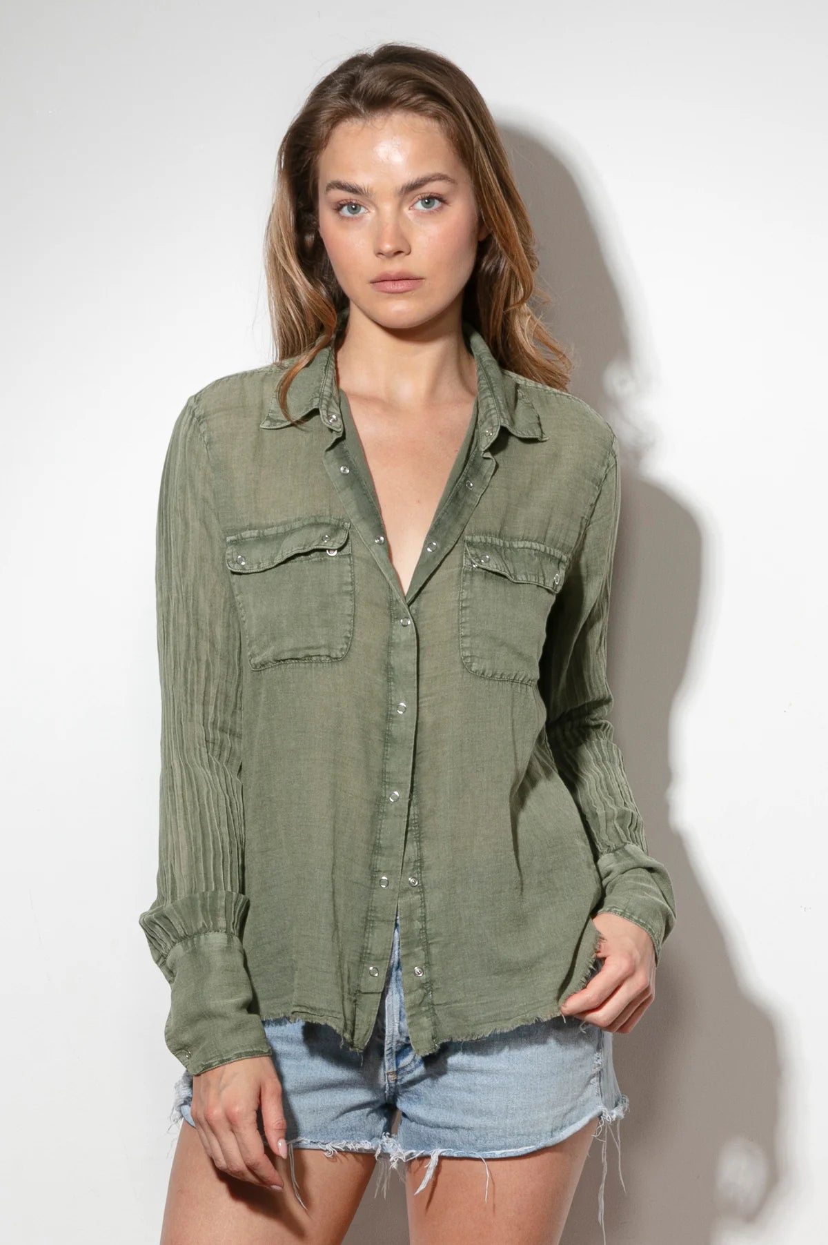 Olive Classic Gauze Shirt