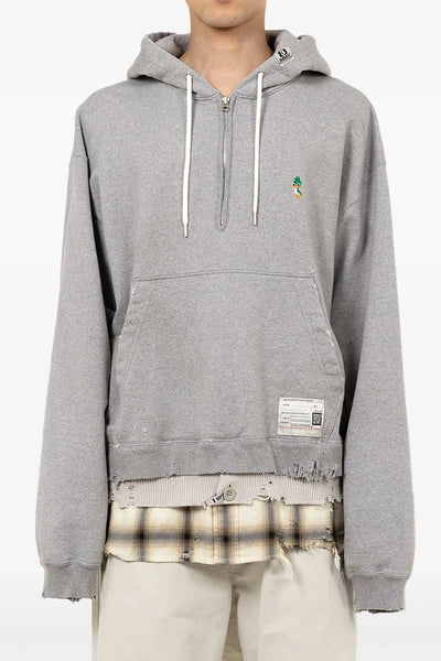 Triple layered half zip hoodie