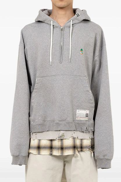 Triple layered half zip hoodie