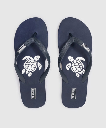 Vilebrequin turtle-scale effect flip-flops