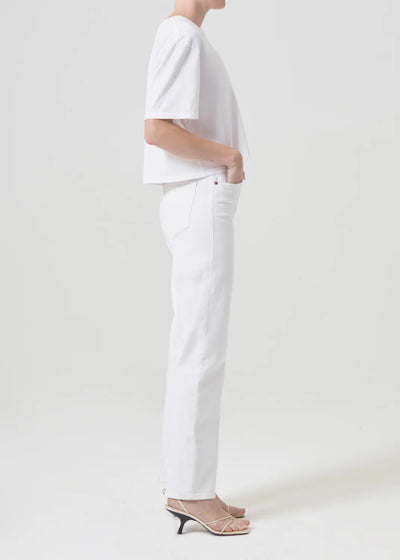 90'S Pinch Waist High Rise Straight In Marshmellow