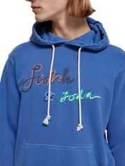 Garment-dyed logo hoodie