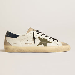 Super star distressed leather sneakers