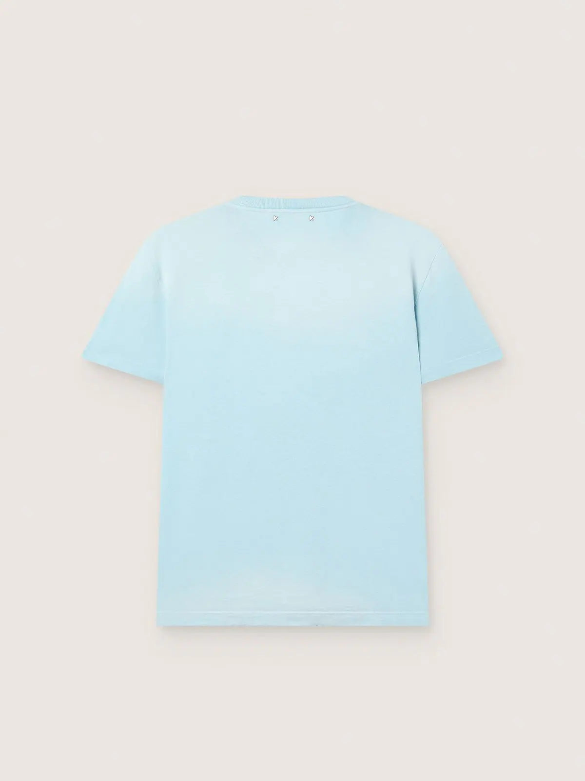 Men’s T-shirt in light blue cotton jersey with graphic print