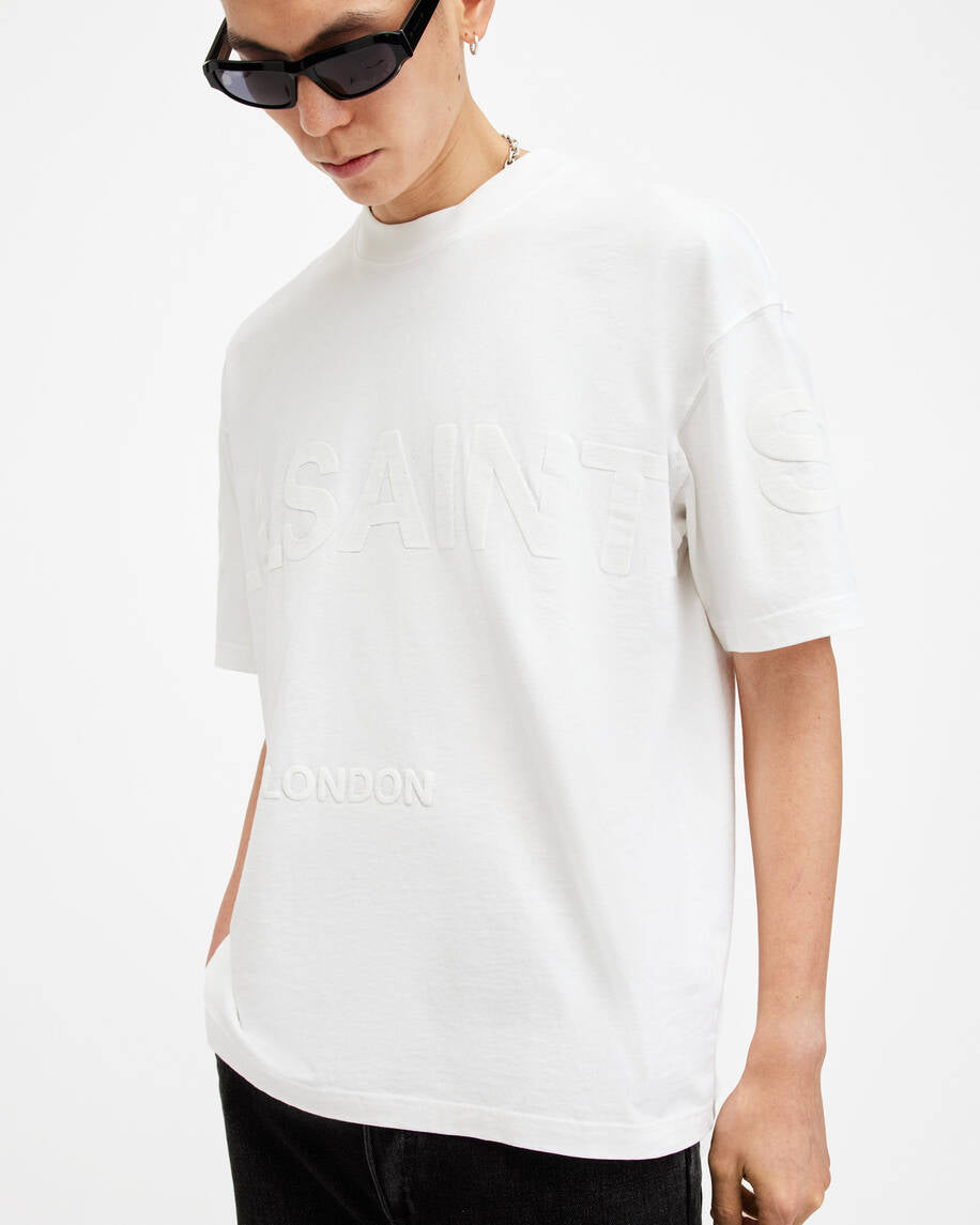 Biggy Oversized Logo Print T-Shirt optic white