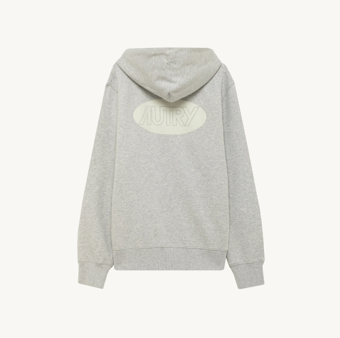 HOODIE IN GRAY JERSEY WITH PRINTED LOGO