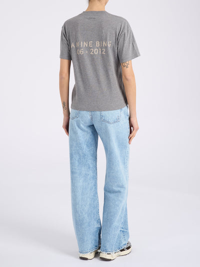Anine Bing Gray Cotton T-Shirt