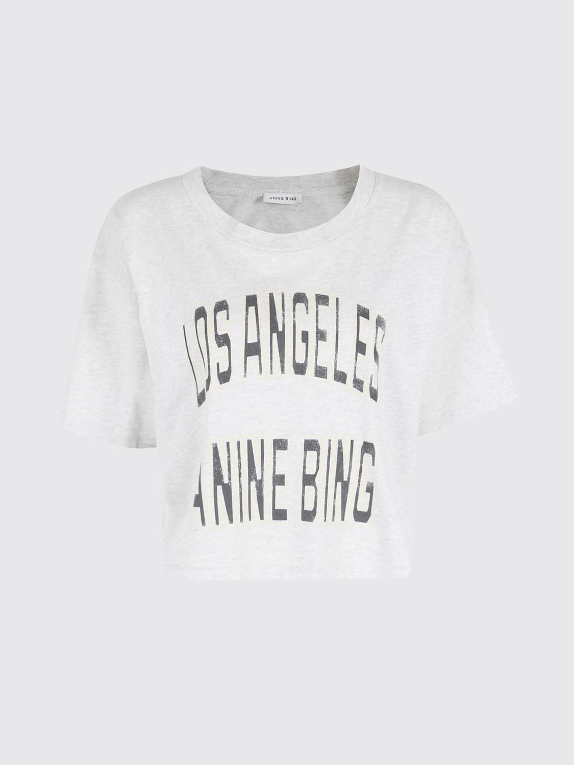 Crop Cotton T-shirts with Logo Anine Bing
