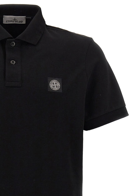 Logo patch polo shirt