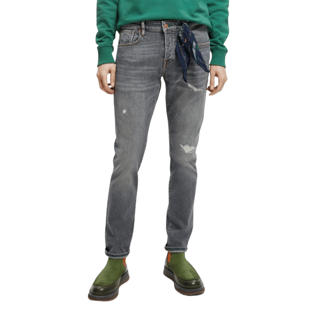 Grey Blue Ralston Regular Slim Fit Jeans