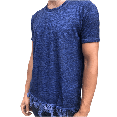 Long Men T Shirt Vege-Blue