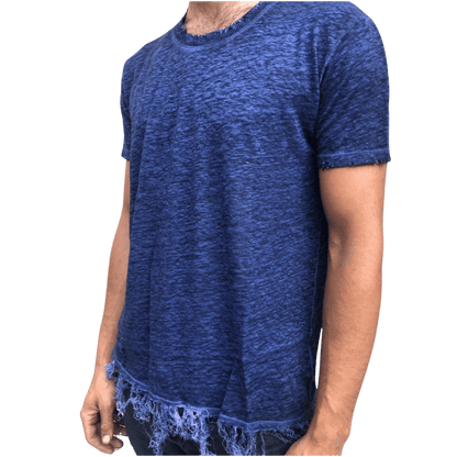 Long Men T Shirt Vege-blue