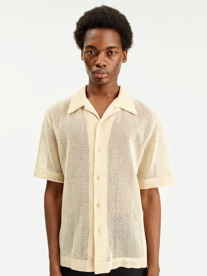 Noam shirt -beige windowpane