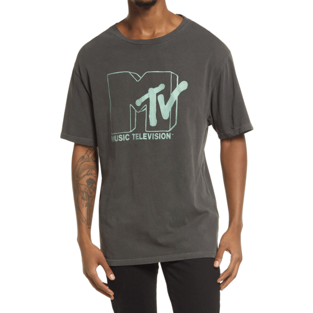 MTV Black Glow Logo Tee