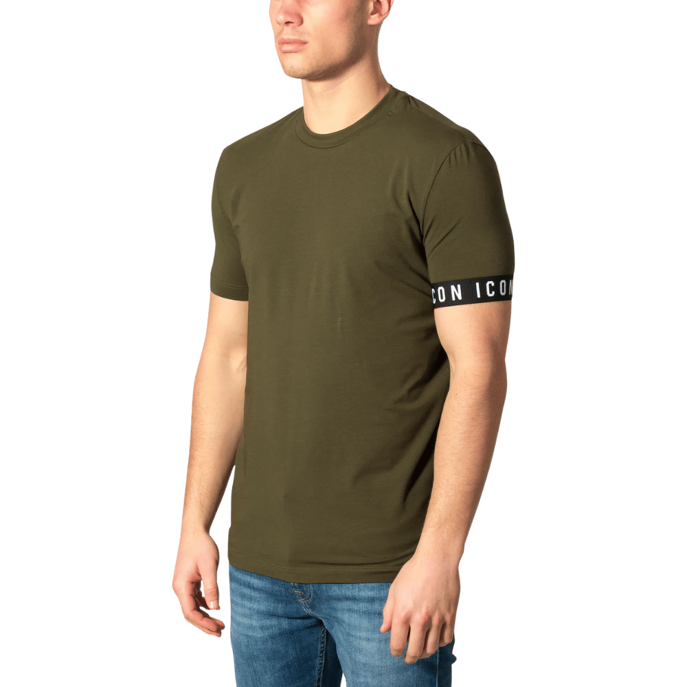 Green Icon Band  Round Neck T-shirt