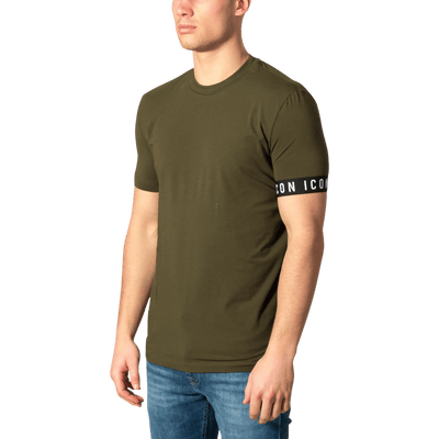 Green Icon Band  Round Neck T-Shirt