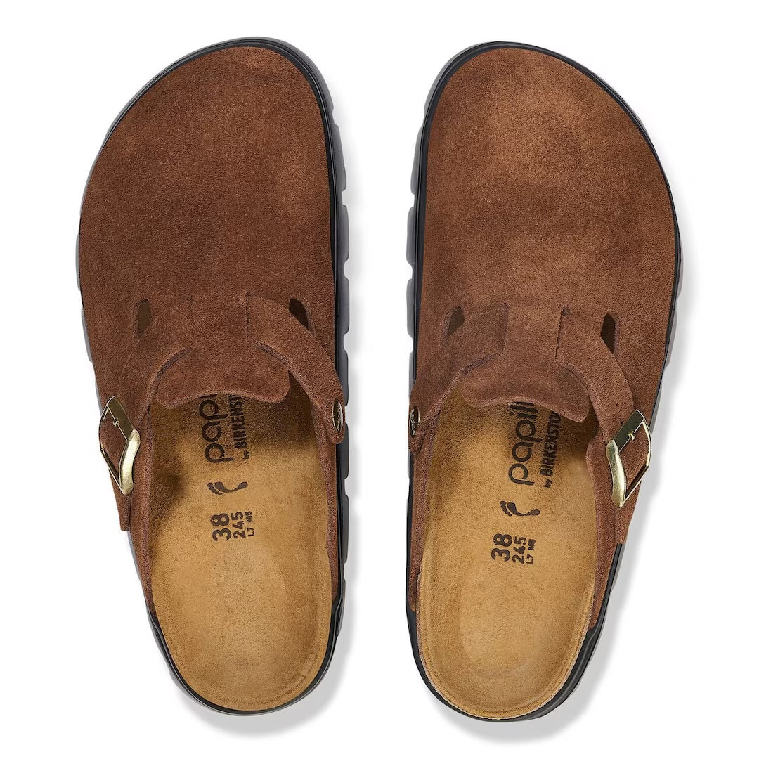 Boston chunky suede leather dark tea