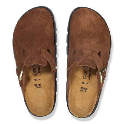 Boston chunky suede leather dark tea