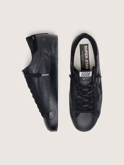 golden goose black nappa suede super star sneakers