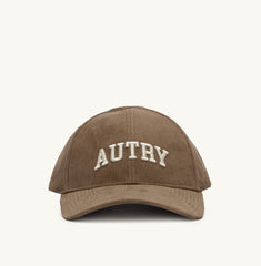 BASEBALL CAP IN EMBROIDERED BROWN CORDUROY