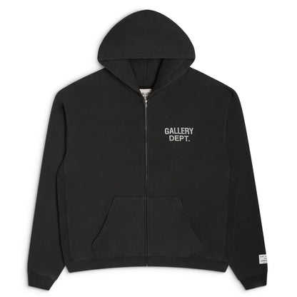 full-zip logo hoodie