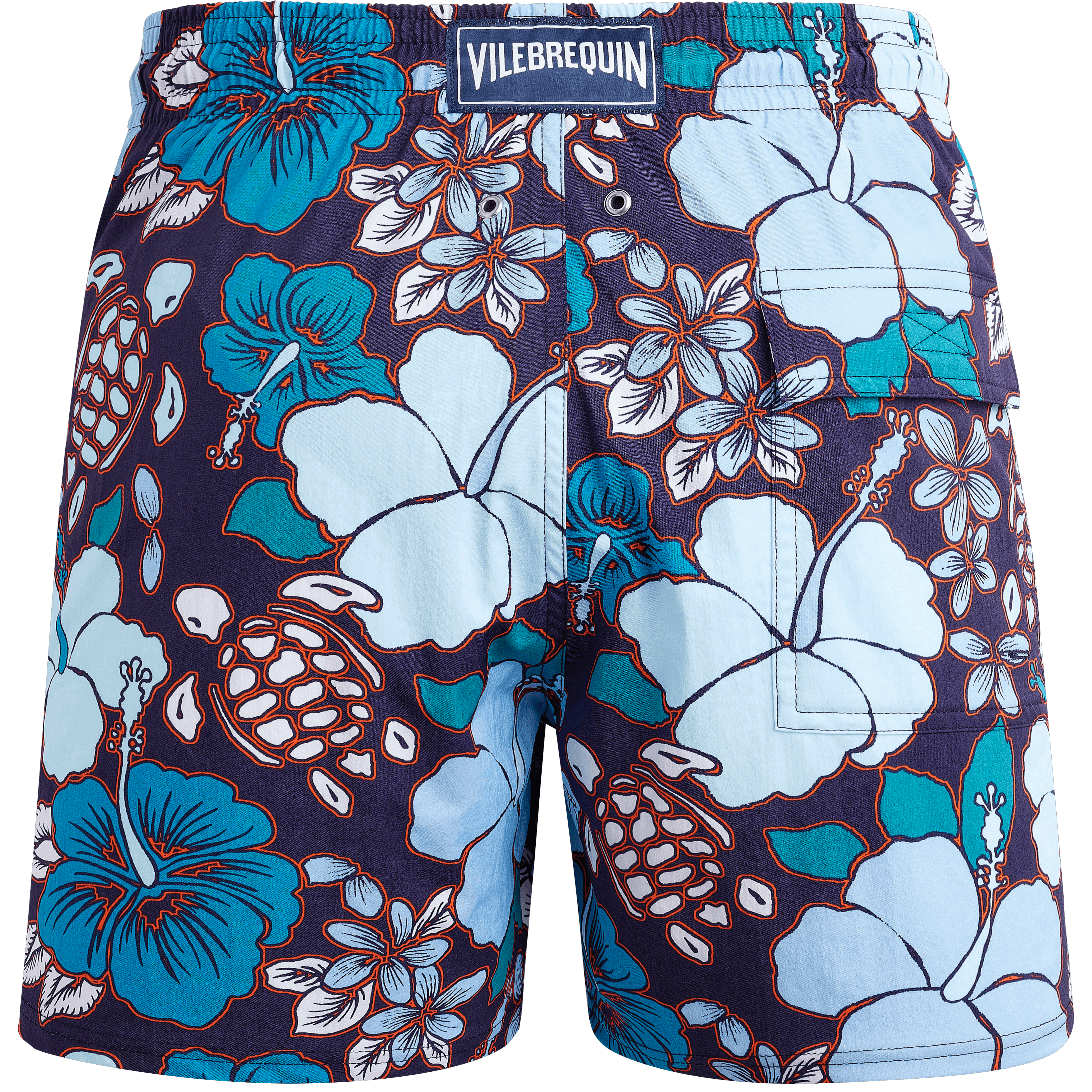 MEN STRETCH SWIM SHORTS TROPICAL TURTLES