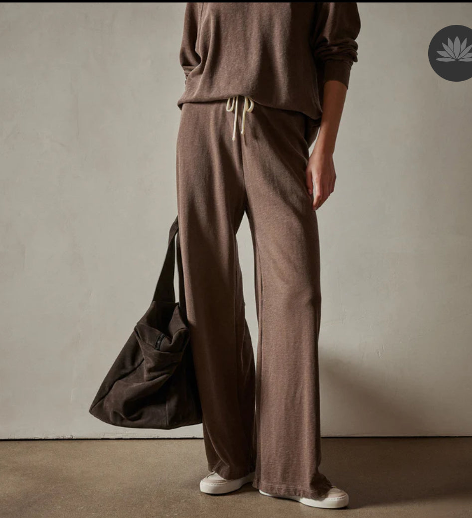 Wide leg sweatpants woman fox pigment