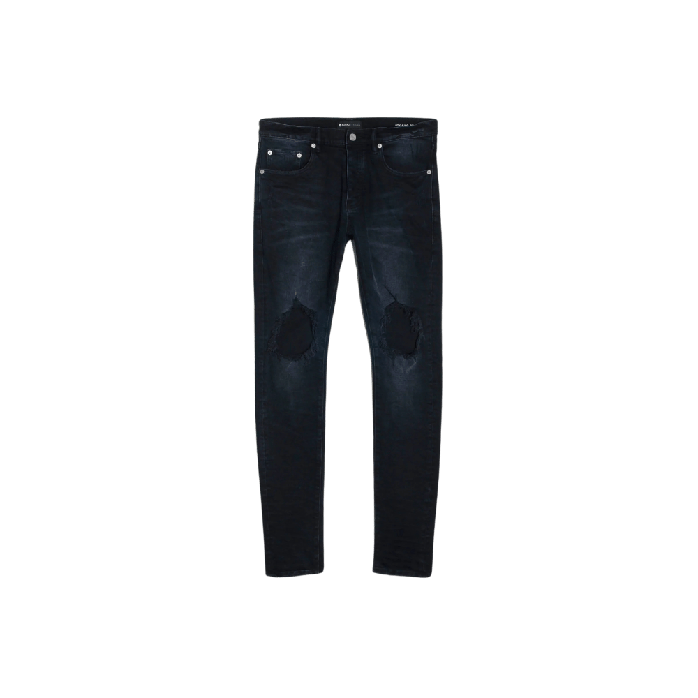 Mid Rise Slim Jean Black Wash Blowout