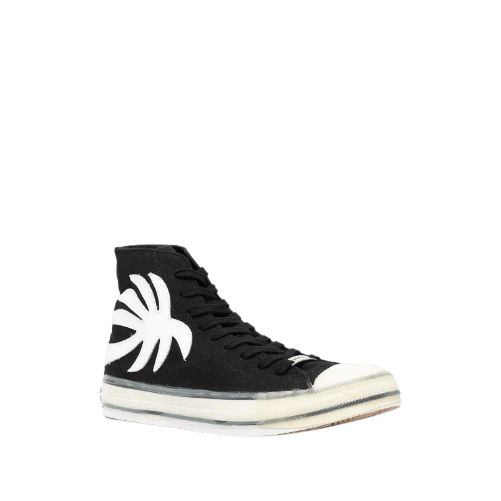 Palm Tree High-Top Black Sneakers