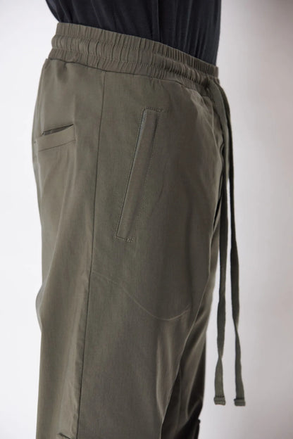 3d back pocket trousers - green