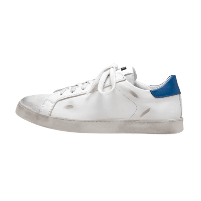 White and Blue 614 Sneakers