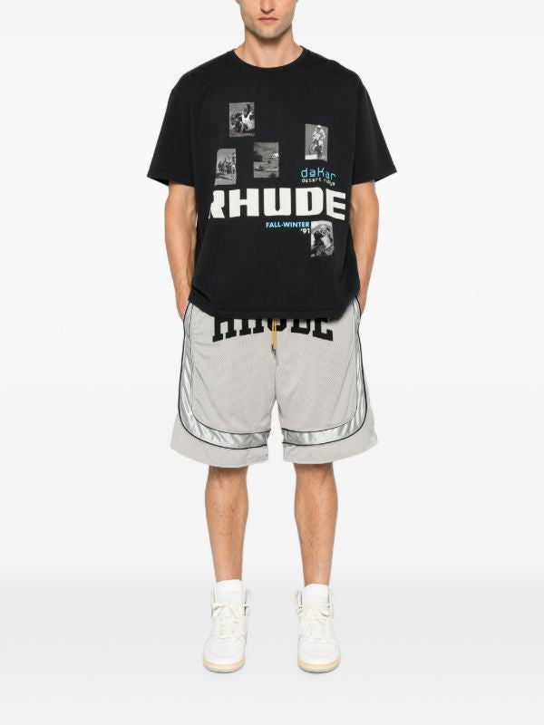RHUDE
logo-print graphic-print T-shirt