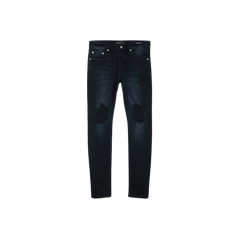 Mid Rise Slim Jean Black Wash Blowout