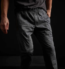 Cotton linen cuffed trouser