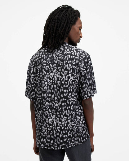 Leopaz Leopard Print Relaxed Fit Shirt