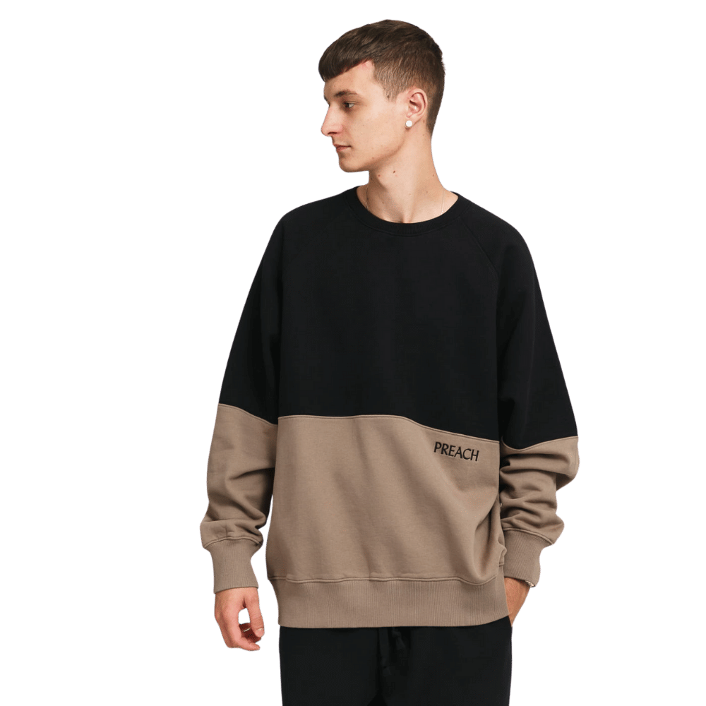 Black Flower Meadow Crewneck