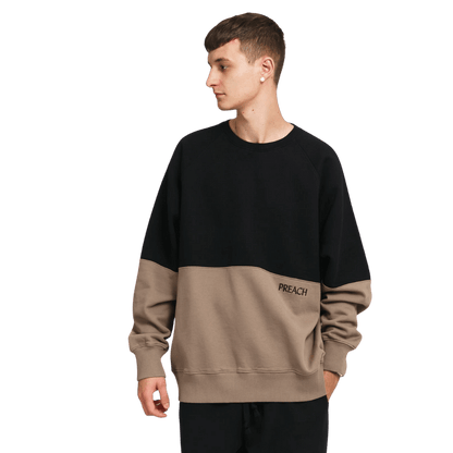 Black Flower Meadow Crewneck