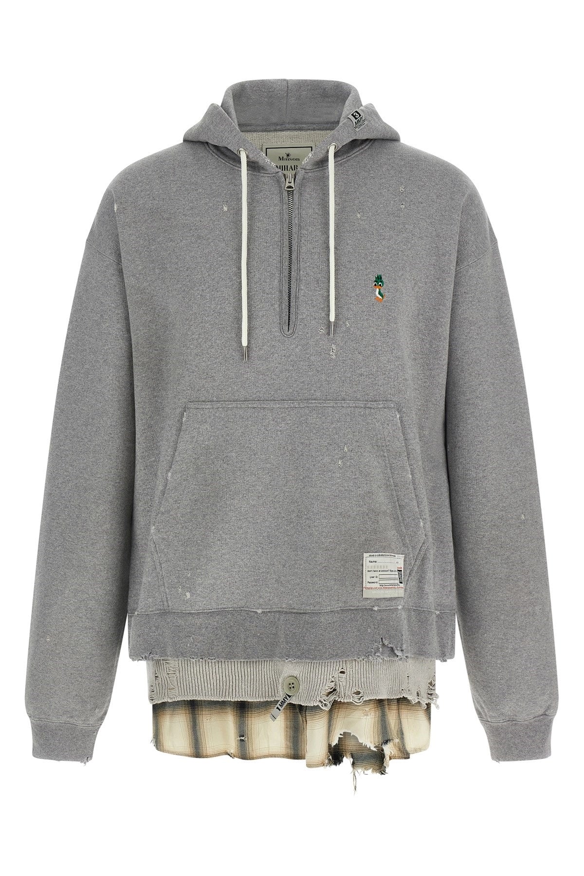 Triple layered half zip hoodie