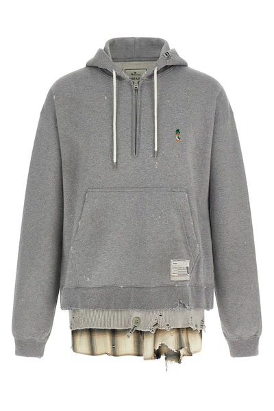 Triple layered half zip hoodie