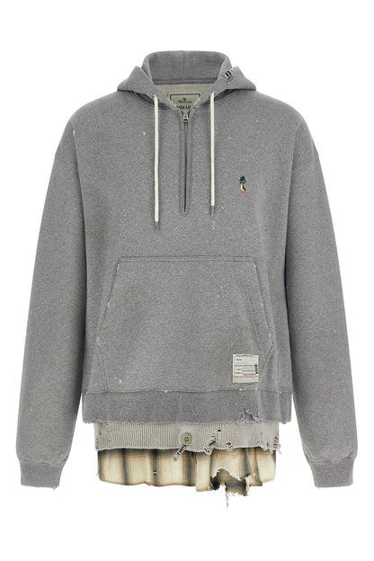 Triple layered half zip hoodie