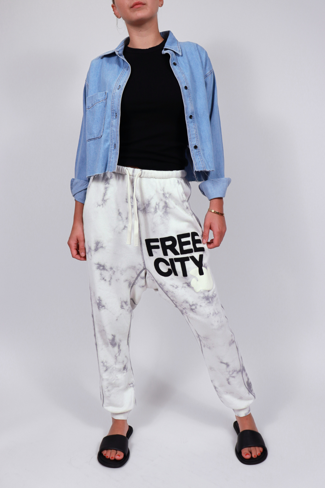 Superbleachout Pocket Sweatpant - white storm