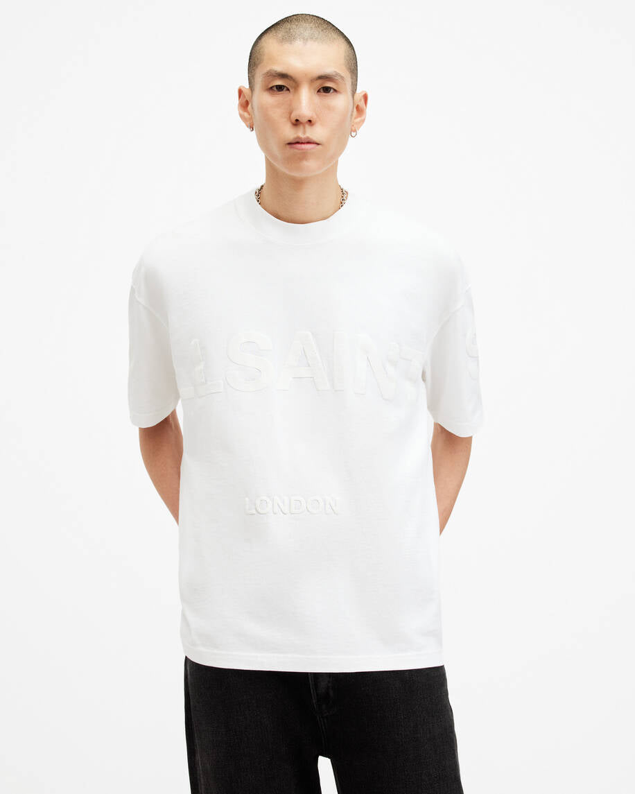 Biggy Oversized Logo Print T-Shirt optic white