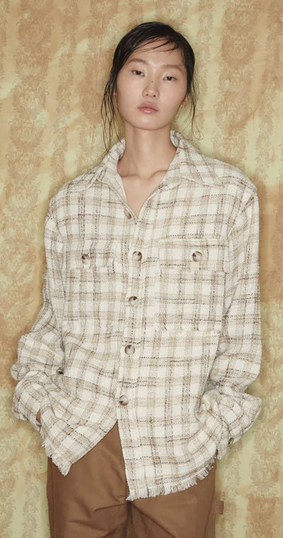 Tweed shirt - beige