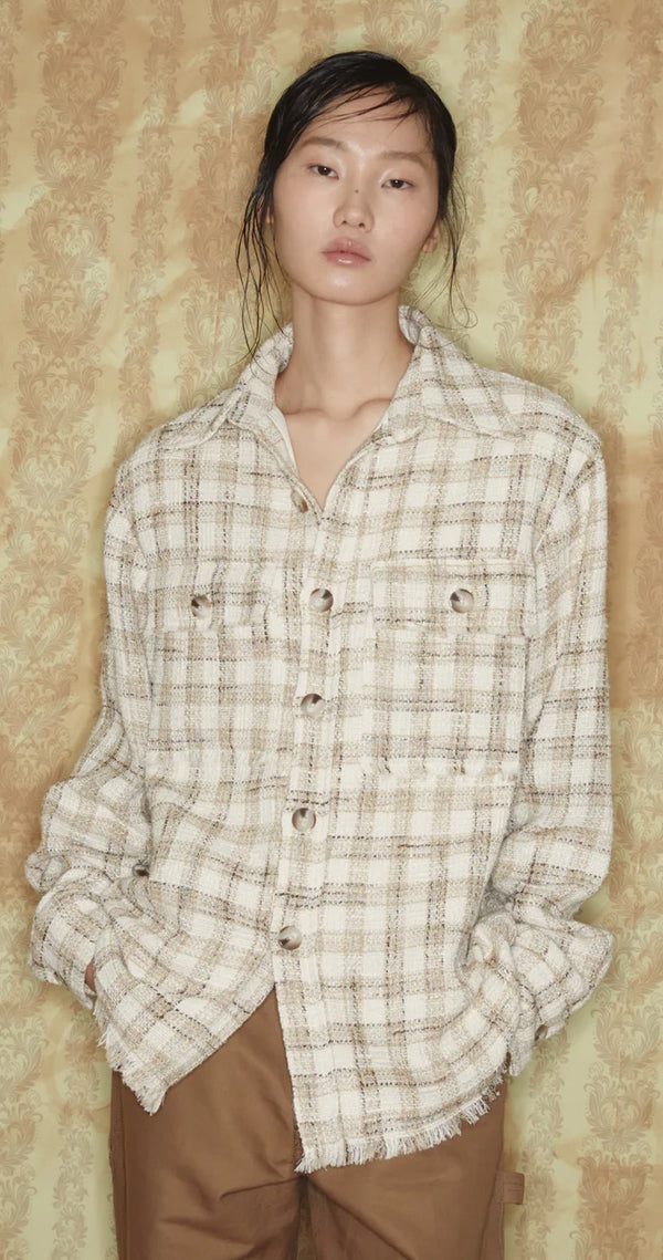 Tweed shirt - beige