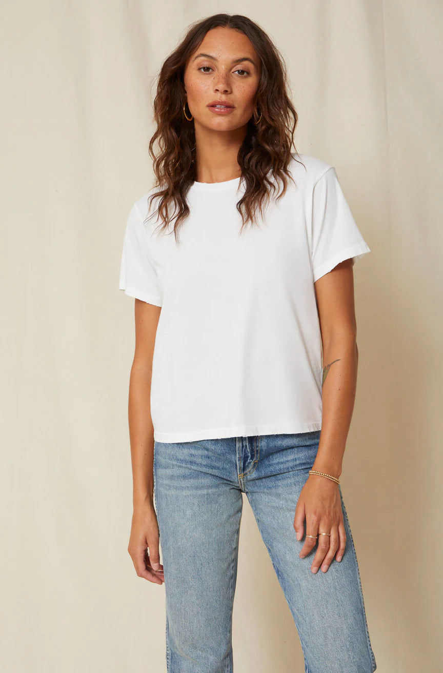 Classic white crew neck tee