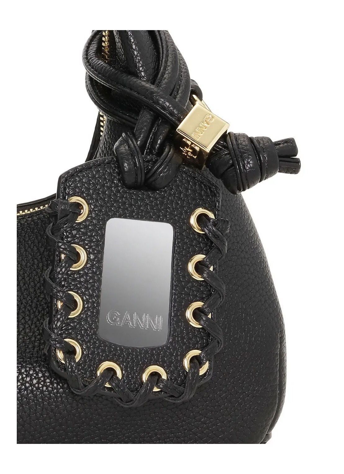 grained knot-detail shoulder bag